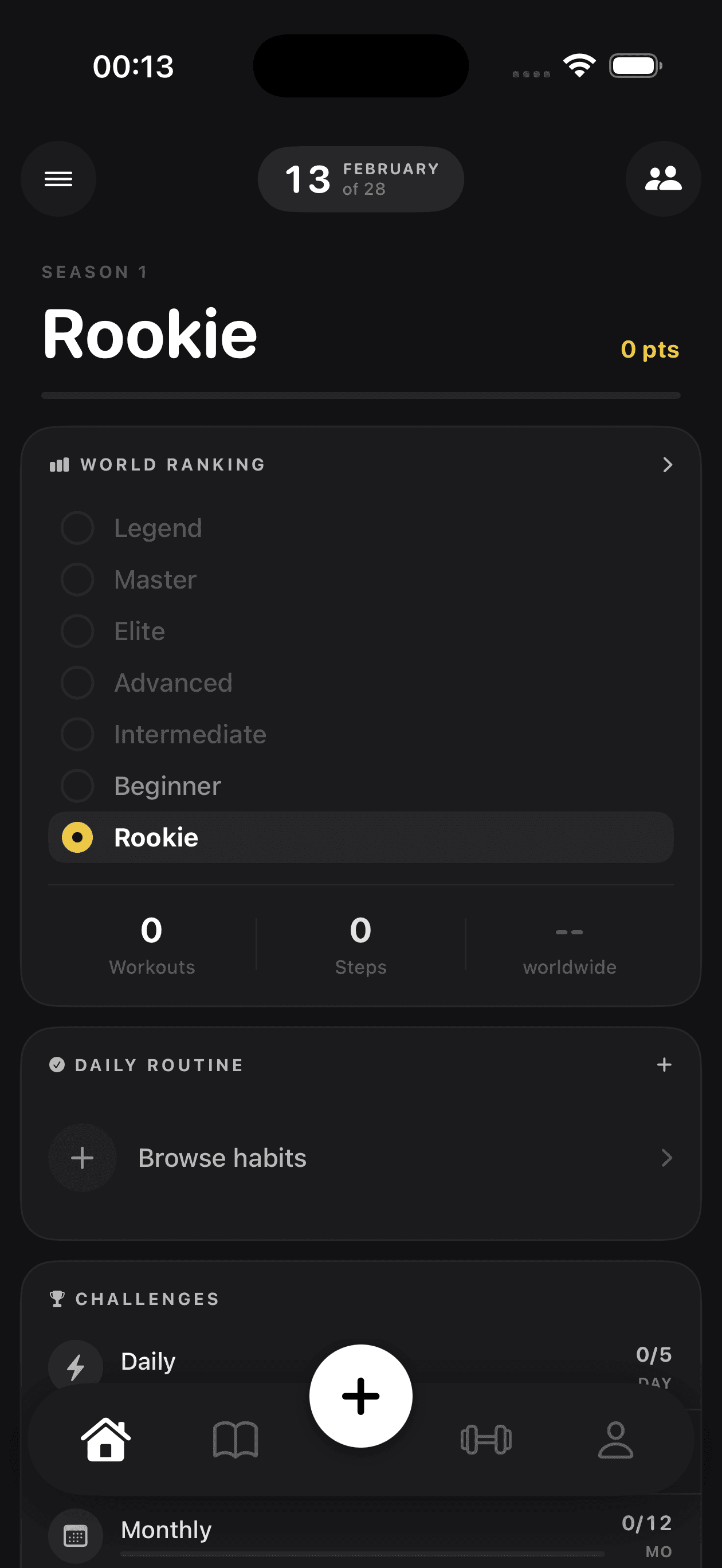 Carve dashboard screen